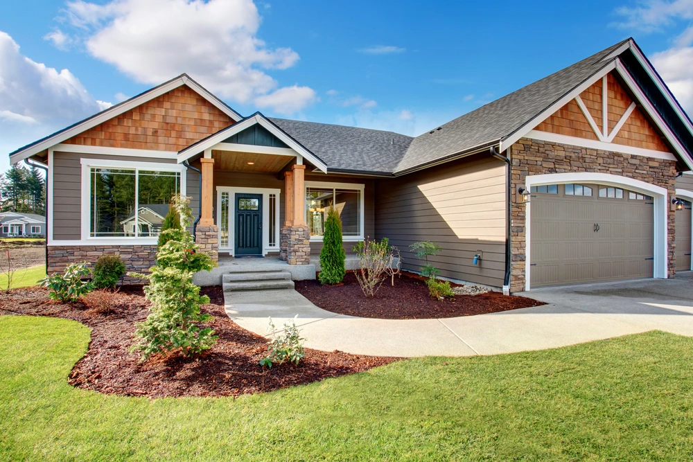 A view of a curb appeal design from homes in Georgia