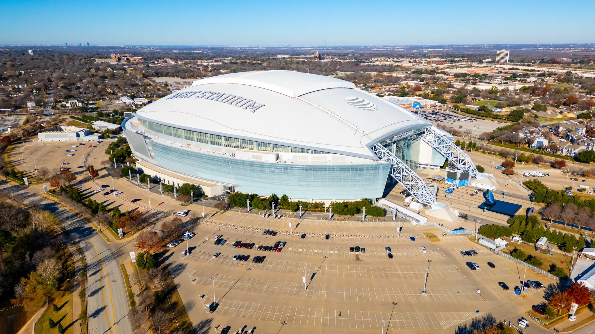 The AT&T Stadium in Dallas, Texas